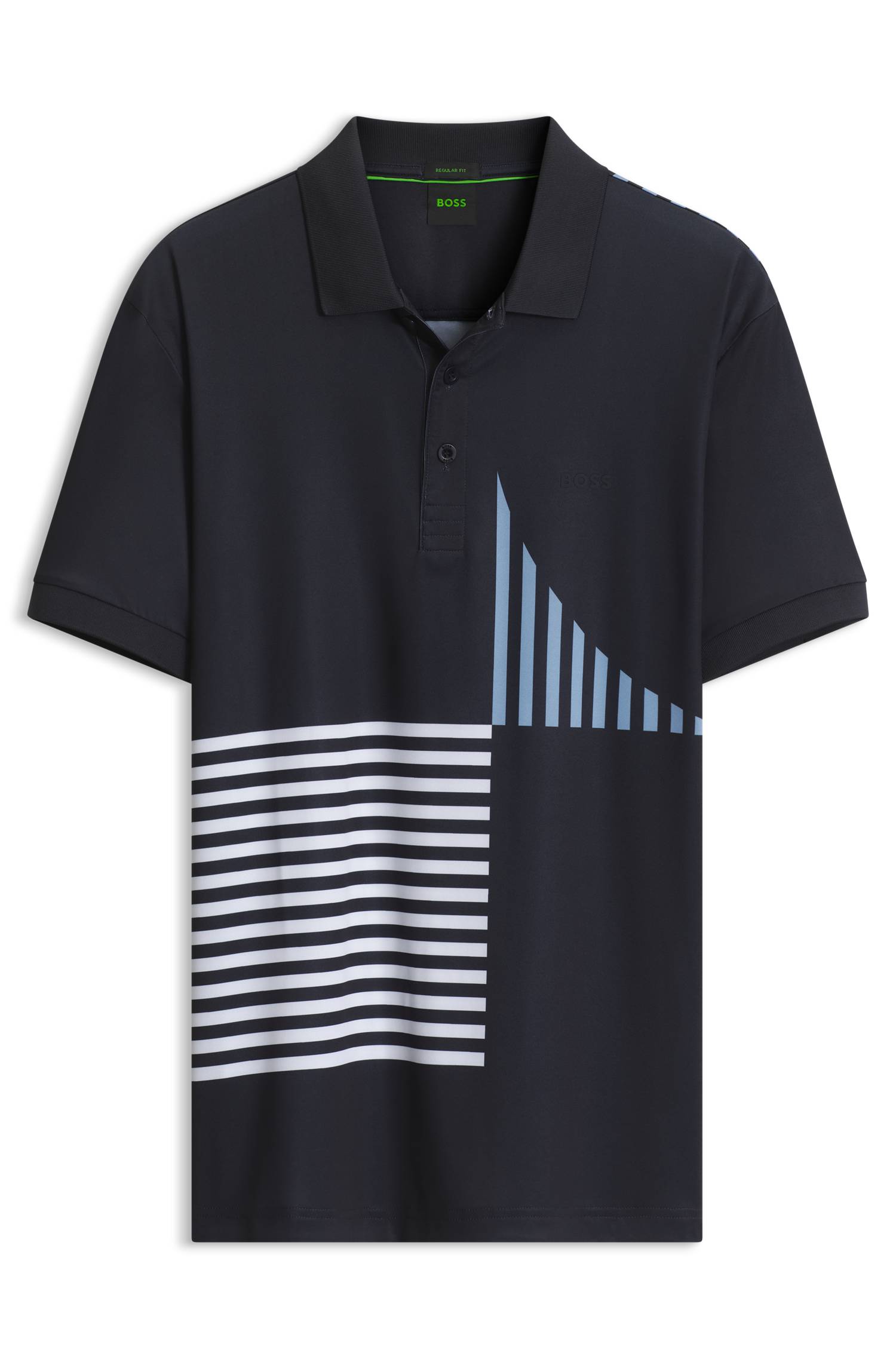 Boss Paddy Active stretch-jersey polo shirt with digital print pikéer herr – bild 4