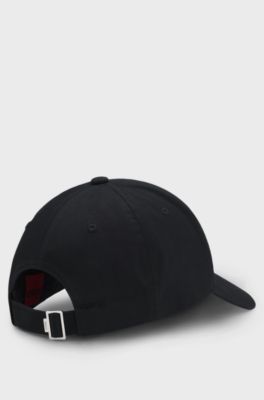 Cotton-twill cap with stacked logo, Black