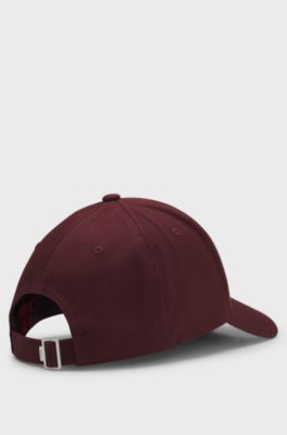 Cotton-twill cap with stacked logo, Brown