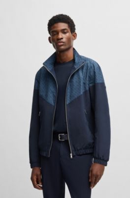 どっくん　HUGO BOSS ブルー レザージャケット どっくん HUGO BOSS ブルー レザージャケット HUGO BOSSブルーMen