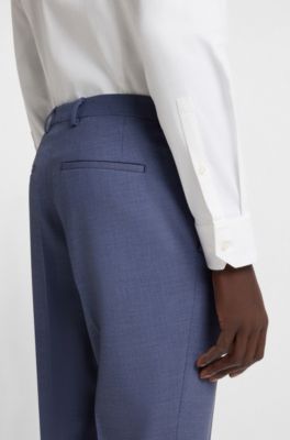 Extra-slim-fit shirt in stretch-cotton satin, White