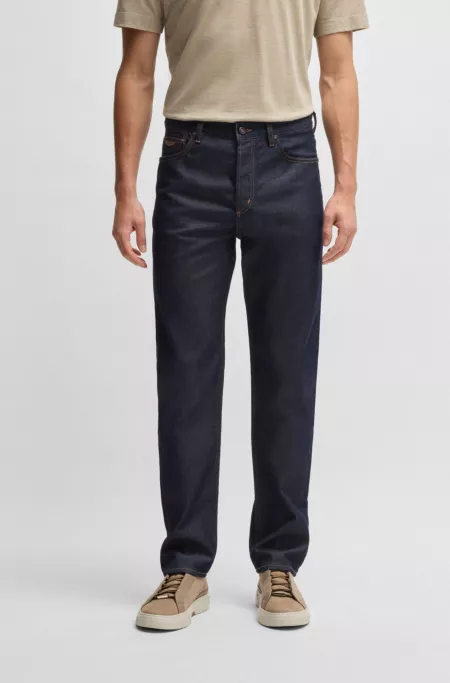 BOSS x ASTON MARTIN regular-fit jeans with carbon-fibre yarn