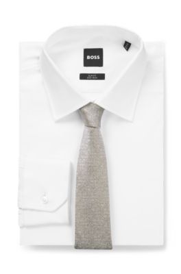 Silk tie with jacquard structure, Light Green