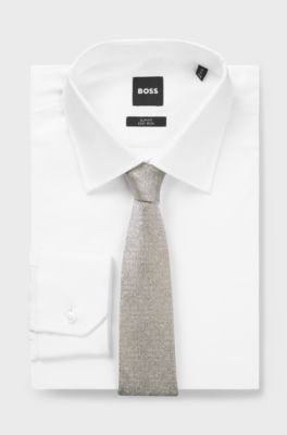 Silk tie with jacquard structure, Light Green