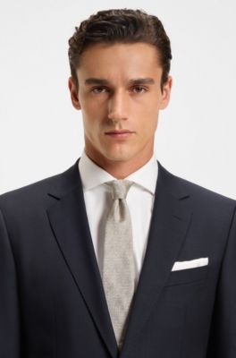 Silk tie with jacquard structure, Light Green