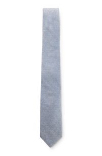 Silk tie with jacquard structure, Light Blue