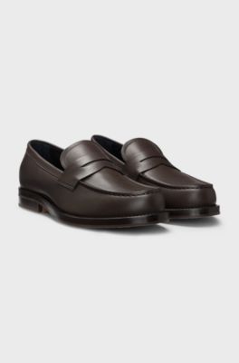 Dressletic loafers in soft leather, Dark Brown