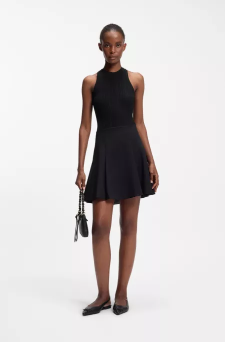 Racerback-Top aus geripptem Krepp