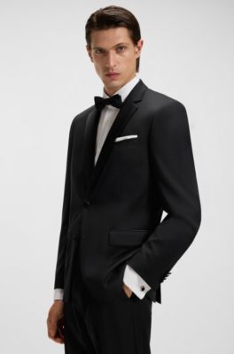 Round cufflinks with black-enamel insert, Black