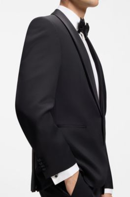 Boutons de manchette ronds avec insert en &eacute;mail noir, Noir