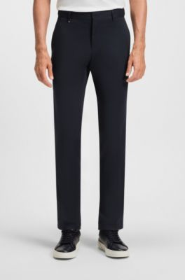 Formal trousers in comfort-stretch cotton, Dark Blue