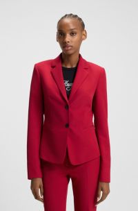 Slim-fit blazer in stretch material, Red