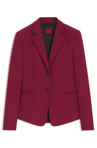 Slim-Fit Blazer aus Stretch-Gewebe, Dunkelrot