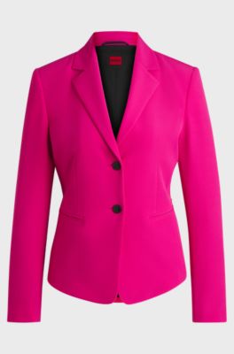 Slim-fit blazer in stretch material, Pink