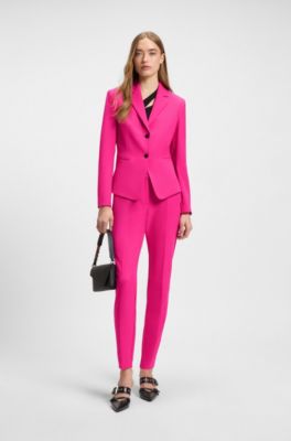 Veste Slim en mati&egrave;re stretch, Rose