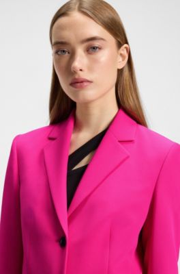 Veste Slim en mati&egrave;re stretch, Rose