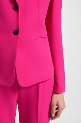 Veste Slim en mati&egrave;re stretch, Rose