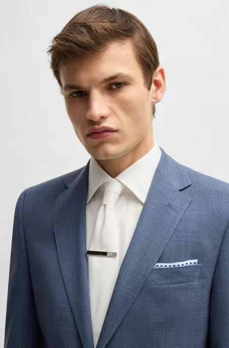 Silk pocket square with modern print