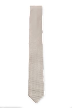 Silk tie with micro monograms