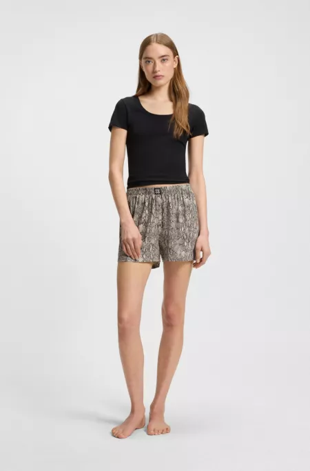 Pyjama shorts in stretch jersey