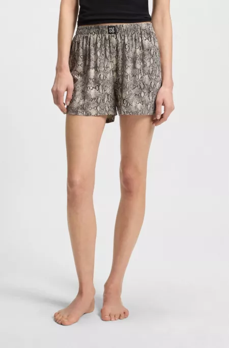 Pyjama shorts in stretch jersey