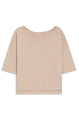 Ribbed sweatshirt with side slits 1