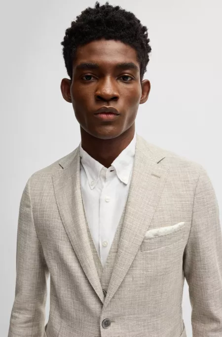 Printed pocket square with logo border