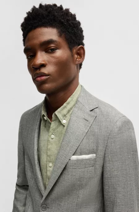 Printed pocket square with logo border