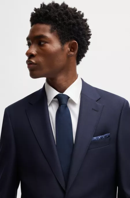 Printed pocket square with logo border
