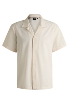 Regular-fit shirt in seersucker fabric, White