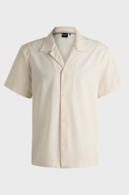 Regular-fit shirt in seersucker fabric, White