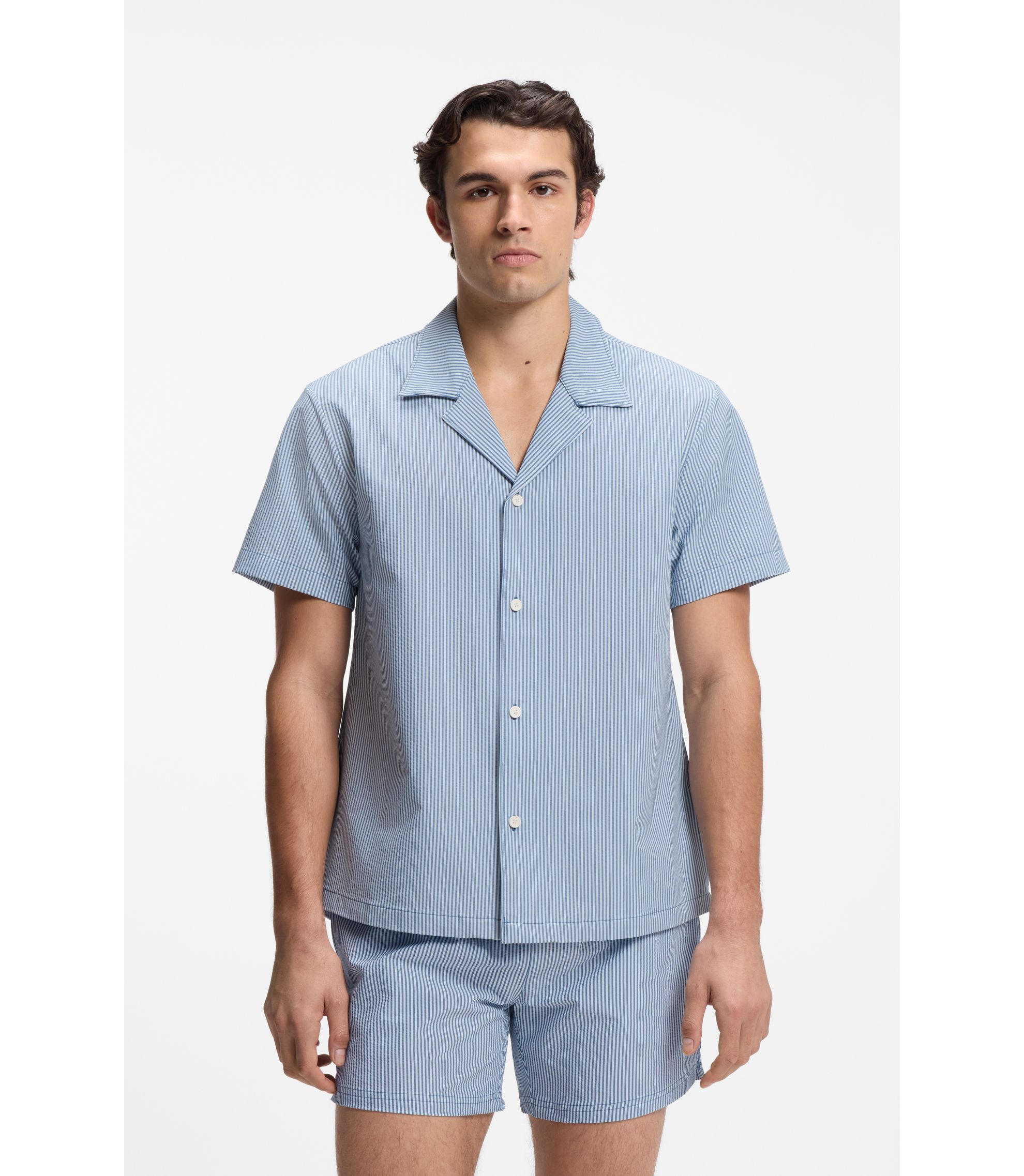 Regular-Fit Hemd aus Seersucker-Gewebe