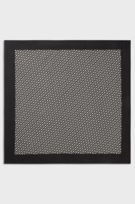 Printed bandana blended with silk, Black