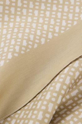 Printed bandana blended with silk, Light Beige