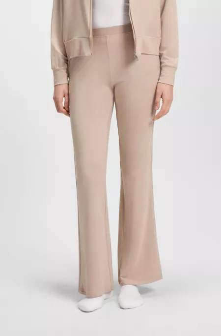 Bas de survêtement en molleton stretch avec bande en maille