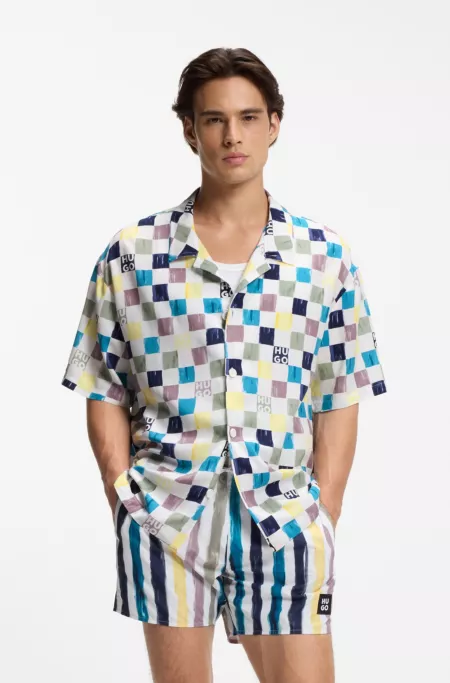 Relaxed-fit shirt with floral print