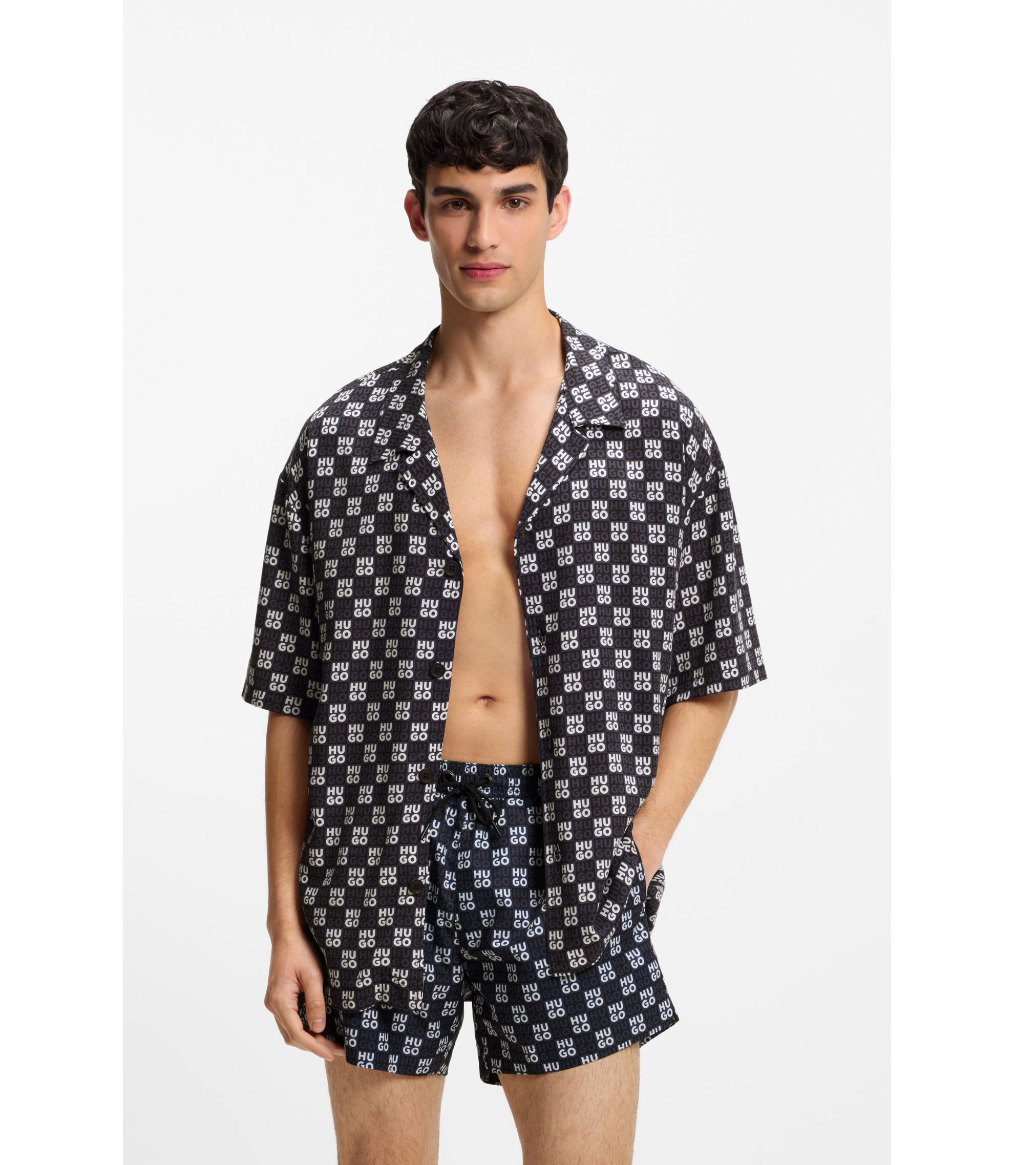 Relaxed-Fit Hemd mit Blumen-Print