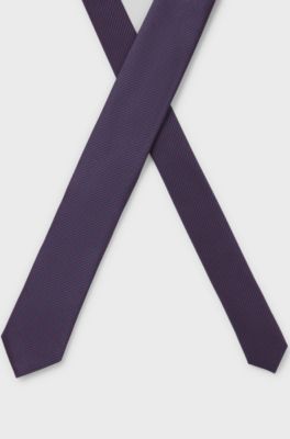 Micro-dot tie in silk jacquard, Pink Patterned