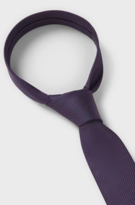 Micro-dot tie in silk jacquard, Pink Patterned