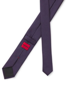 Micro-dot tie in silk jacquard, Pink Patterned