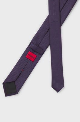 Micro-dot tie in silk jacquard, Pink Patterned