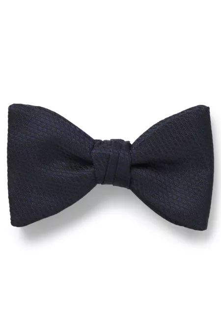 Silk-blend bow tie with jacquard pattern