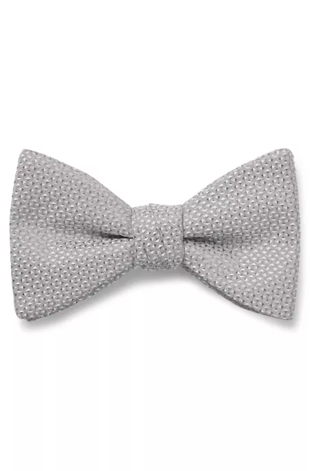 Silk-blend bow tie with jacquard pattern