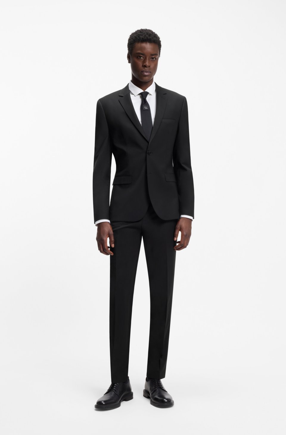 Two-piece extra-slim-fit suit in a wool blend
