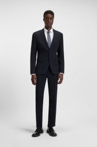 Two-piece wool-blend extra-slim-fit suit, Dark Blue