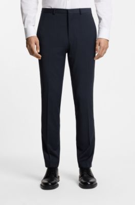 Two-piece extra-slim-fit suit in a wool blend, Dark Blue