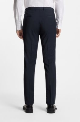 Two-piece extra-slim-fit suit in a wool blend, Dark Blue
