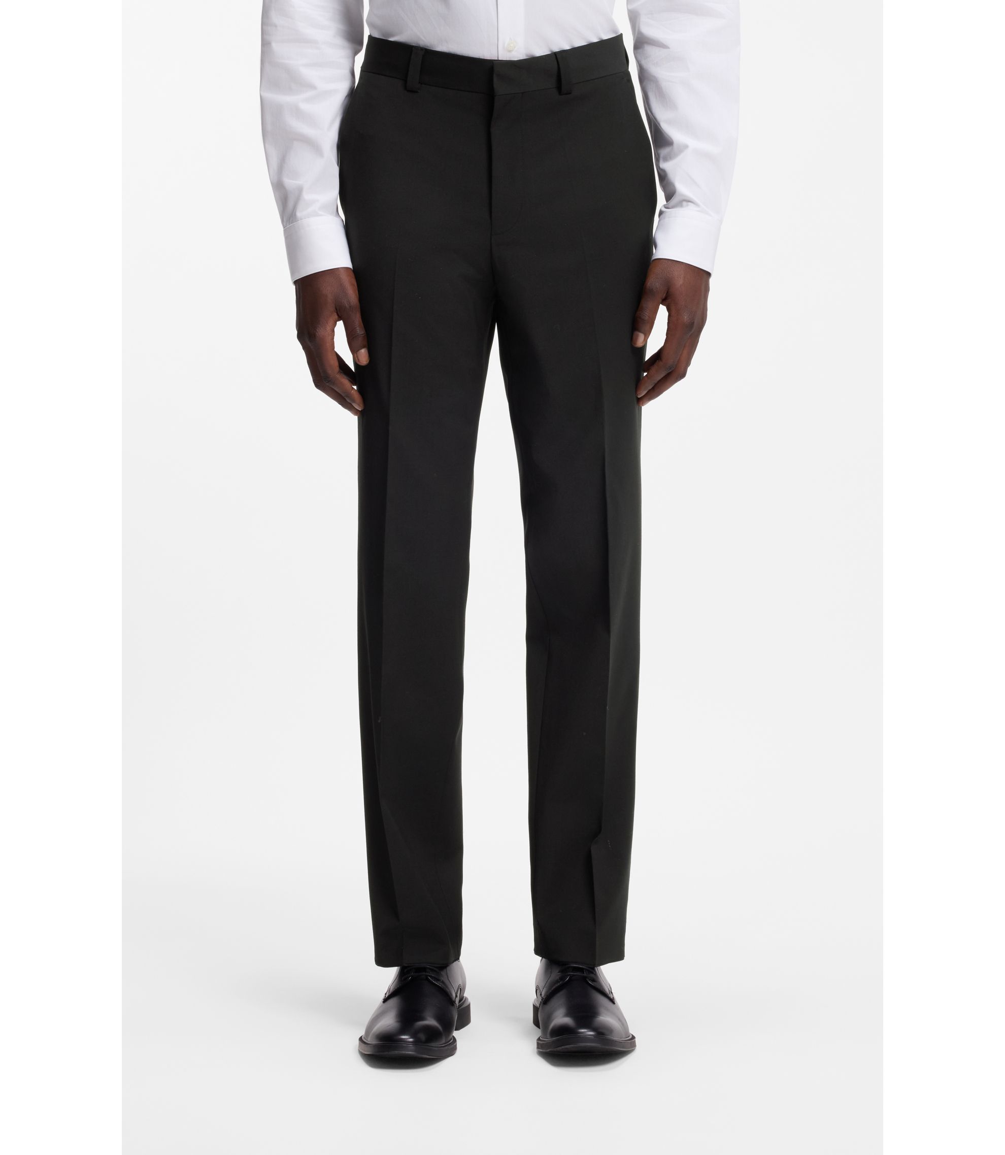 Modern-Fit Hose aus Woll-Mix mit Performance-Stretch