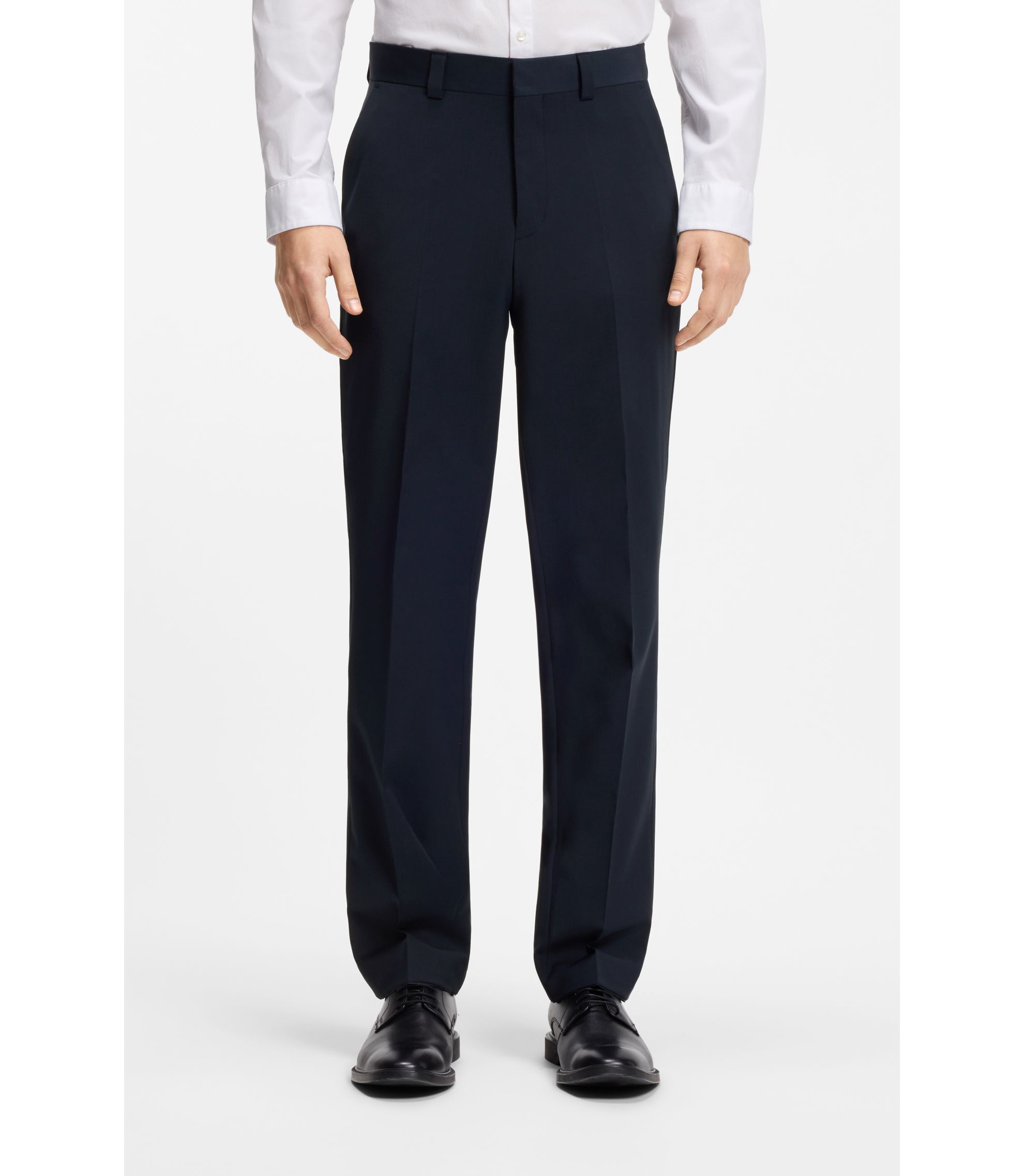 Modern-Fit Hose aus Woll-Mix mit Performance-Stretch