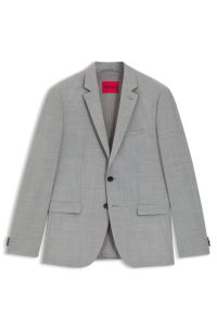 Extra-slim-fit blazer in a wool blend, Grey